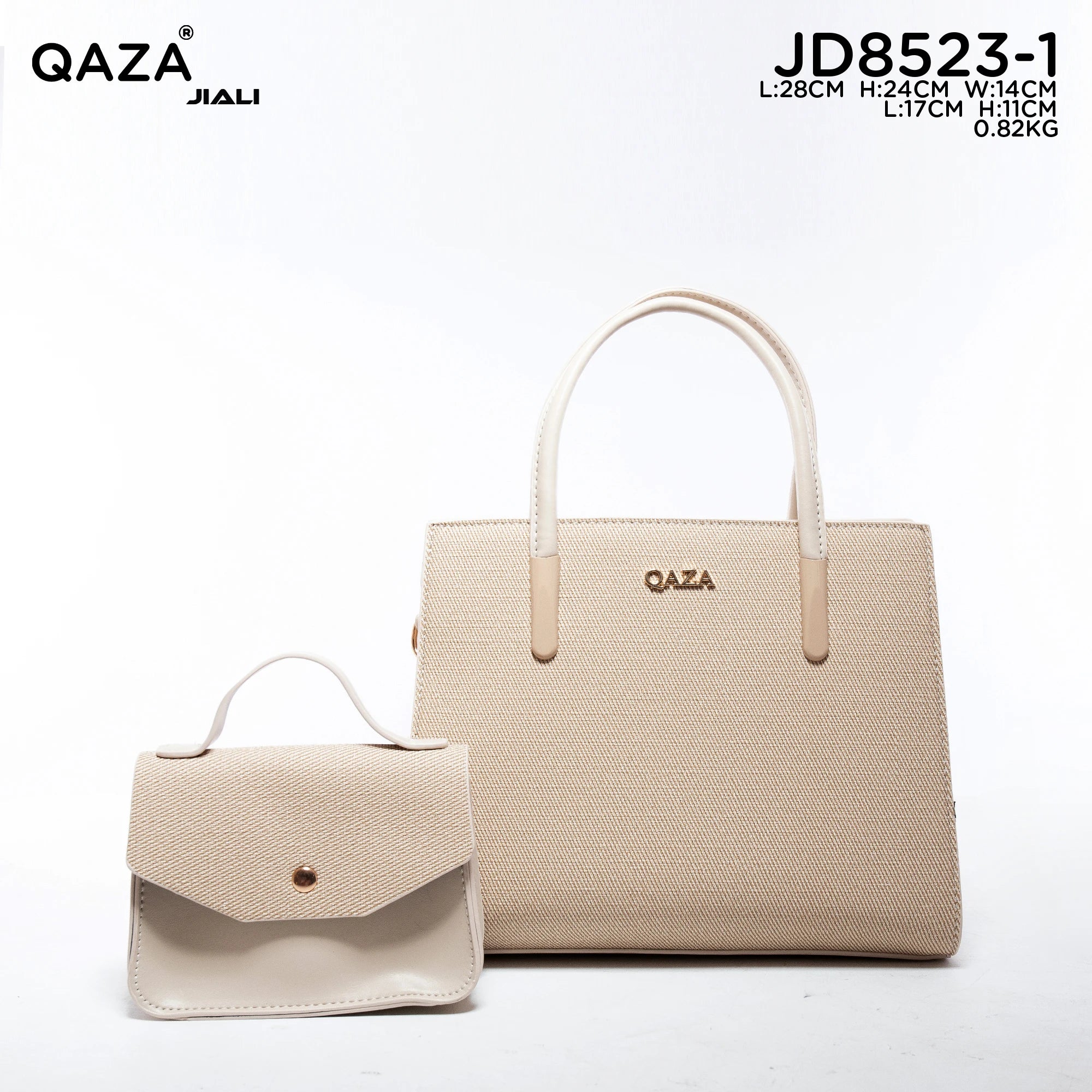 QAZA Women PU Leather Waterproof Flap Tote Shoulder Handbag