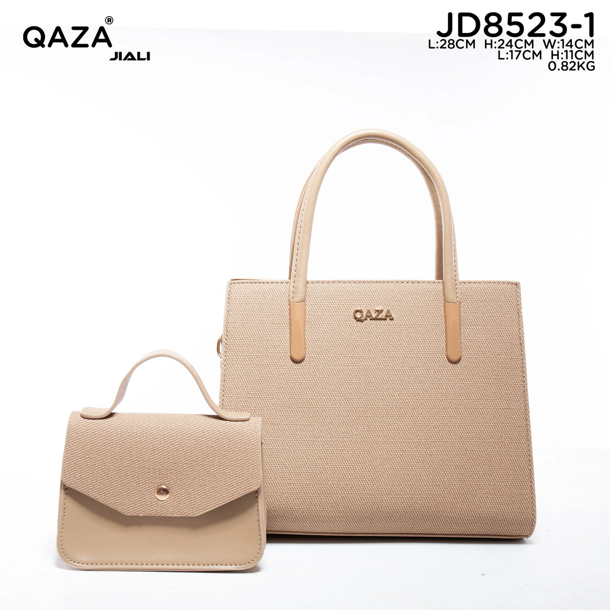 QAZA Women PU Leather Waterproof Flap Tote Shoulder Handbag