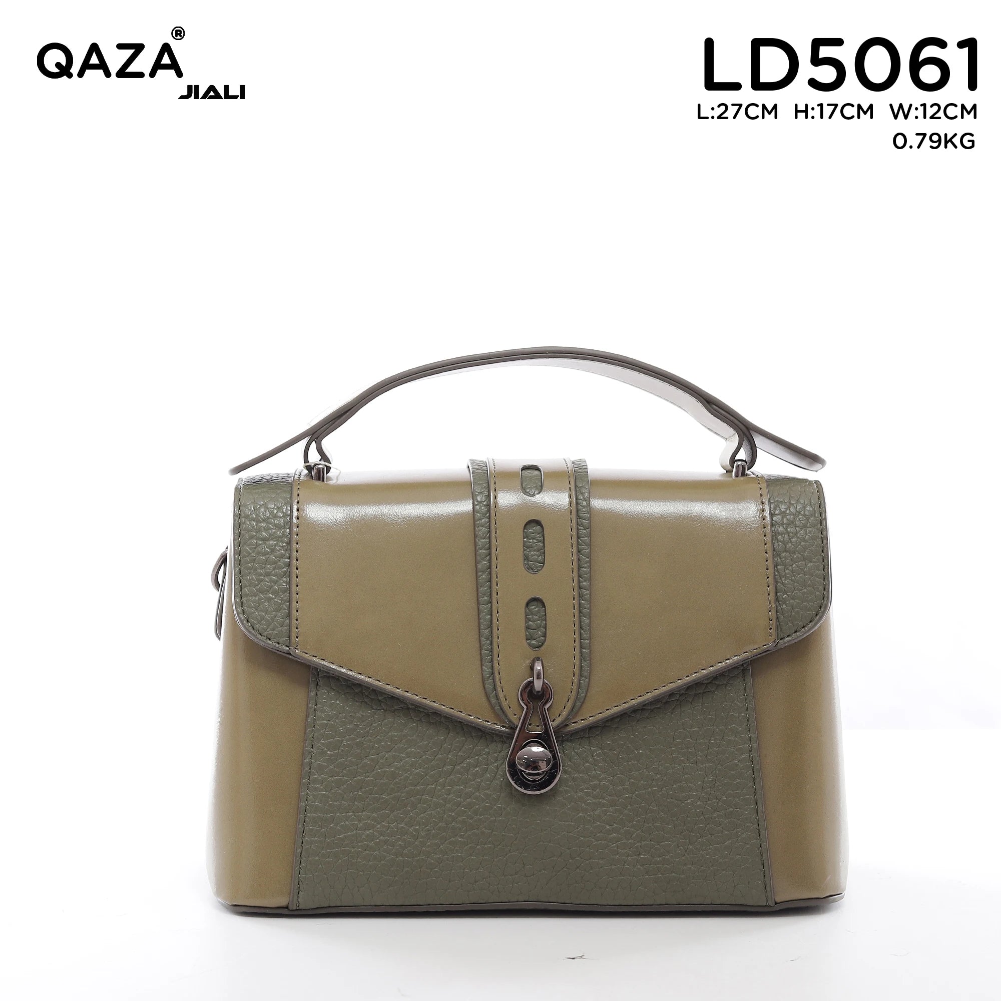 QAZA LD5061 Women PU Leather Alligator Pattern Tote Bag Set