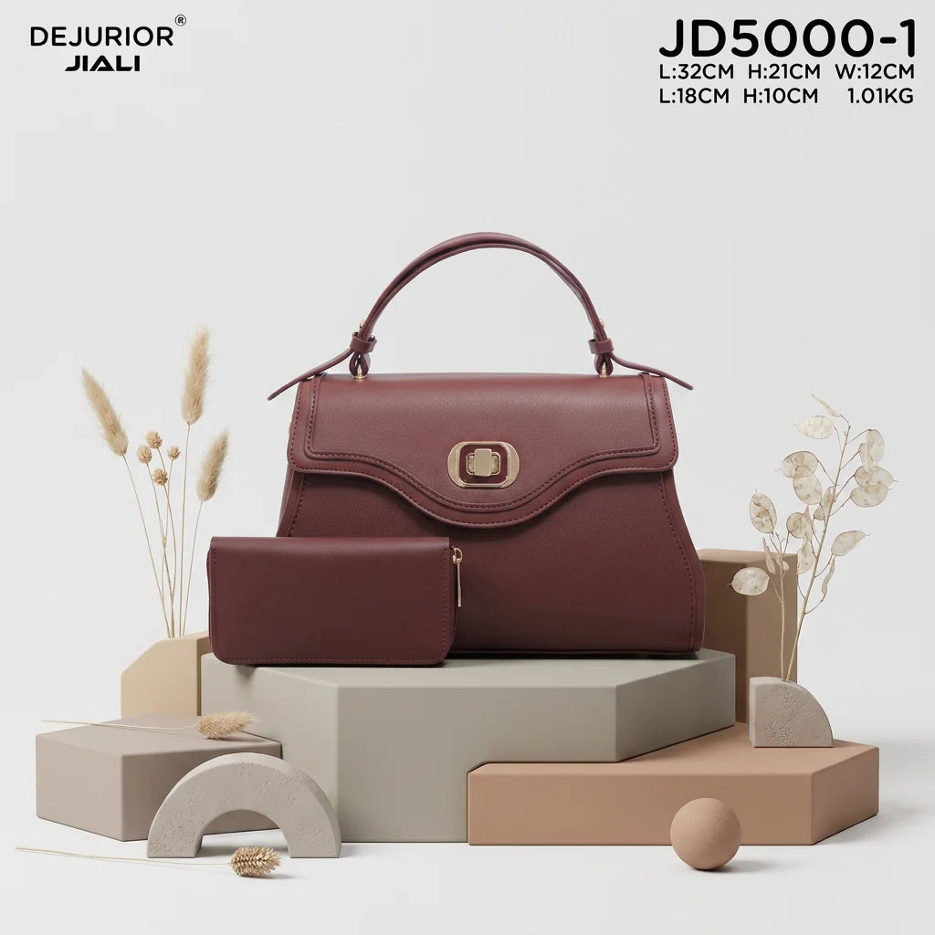 QAZA Women PU Leather Waterproof Large Capacity Flap Shoulder Bag