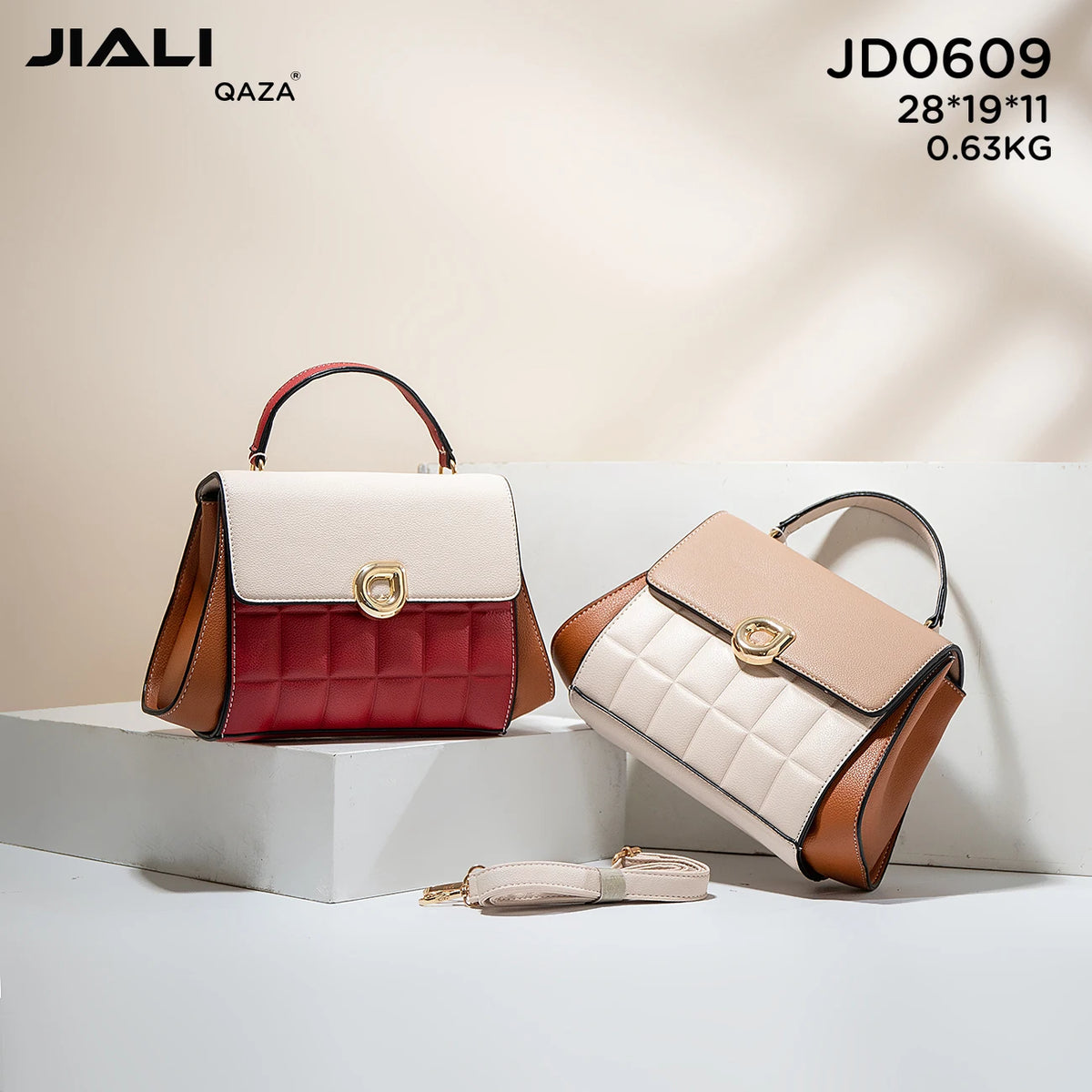 QAZA Women PU Leather Waterproof Flap Shoulder Handbag
