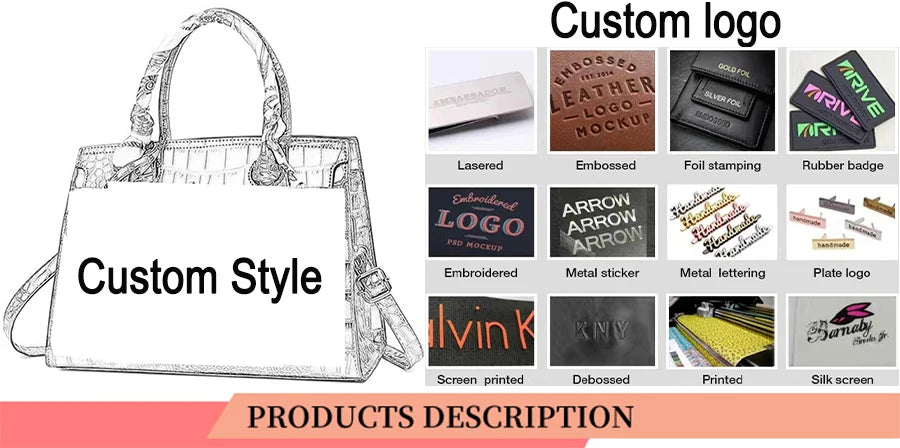 QAZA Women PU Leather Alligator Pattern Lock Tote Shoulder Bag