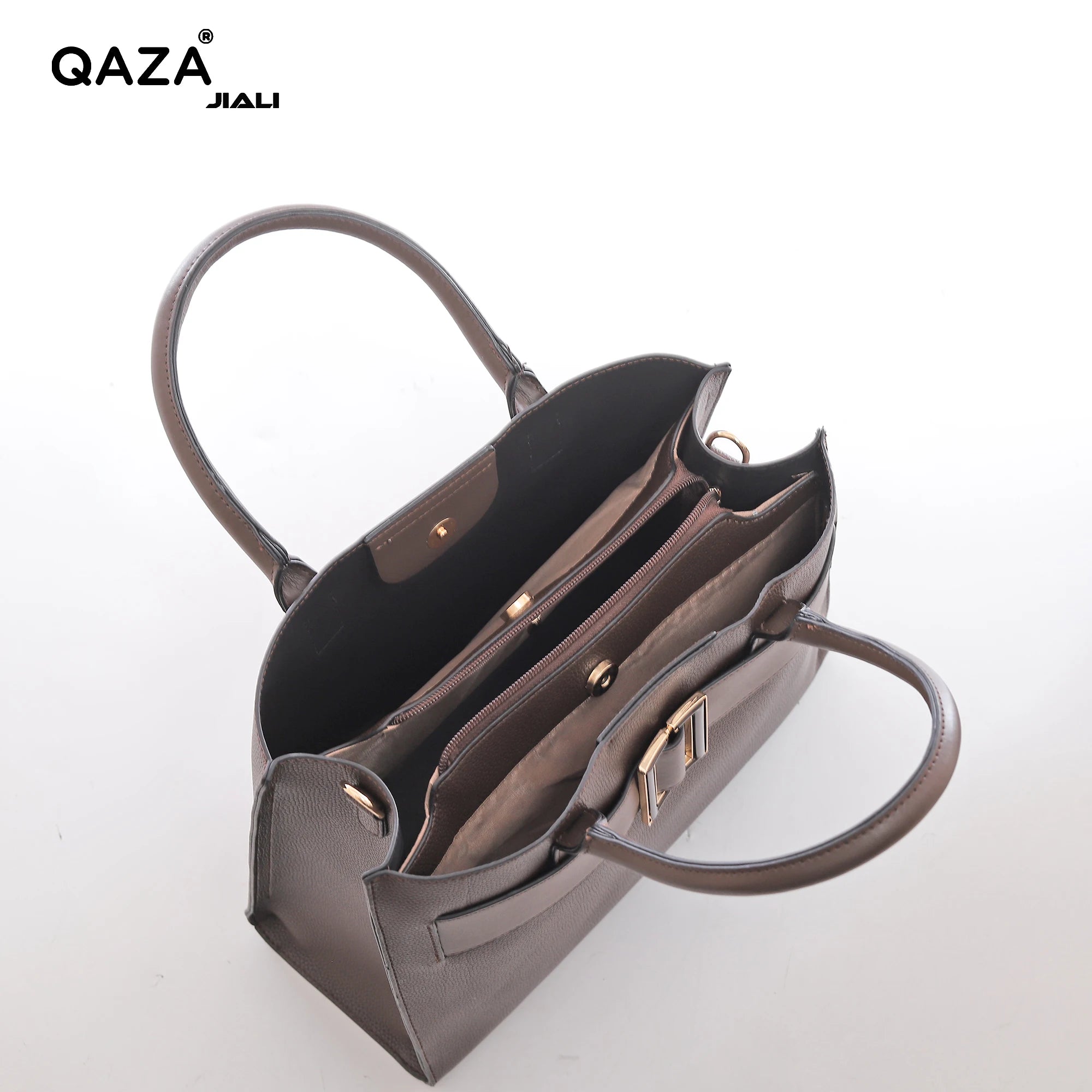 QAZA TR7371 Women PU Leather Crocodile Pattern Tote Bag Set