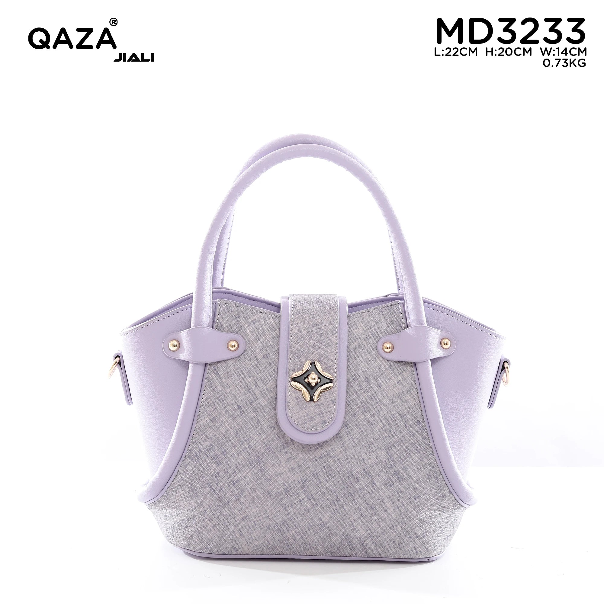 QAZA MD3233 Women PU Leather Bucket Handbag Set