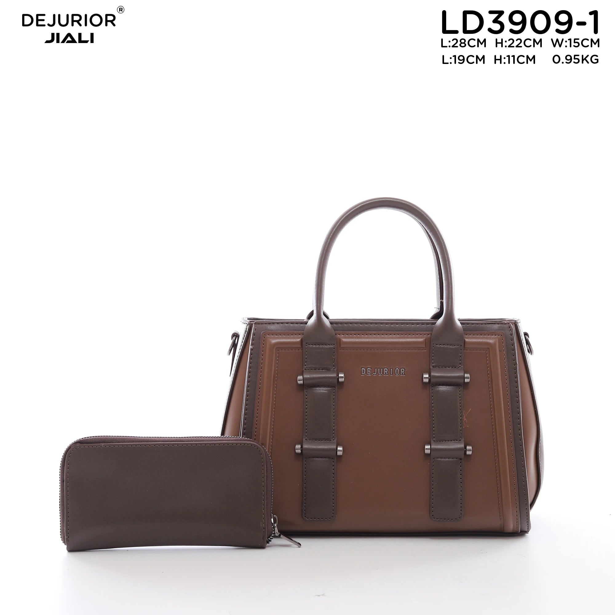QAZA LD3909-1 Women PU Leather Quilted Tote Handbag Set