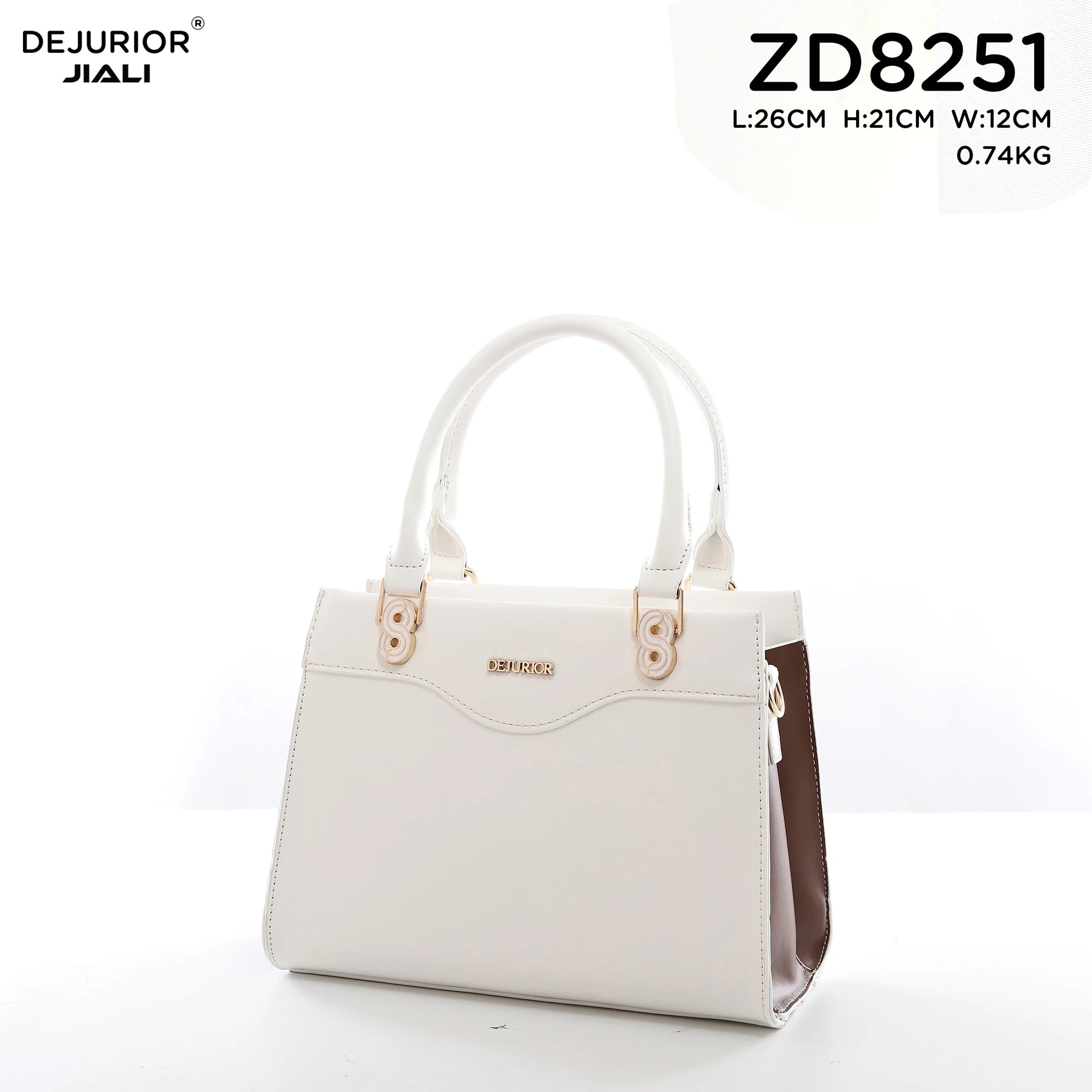 Women PU Leather Flap Handbag Structured Top Handle Crossbody Bag