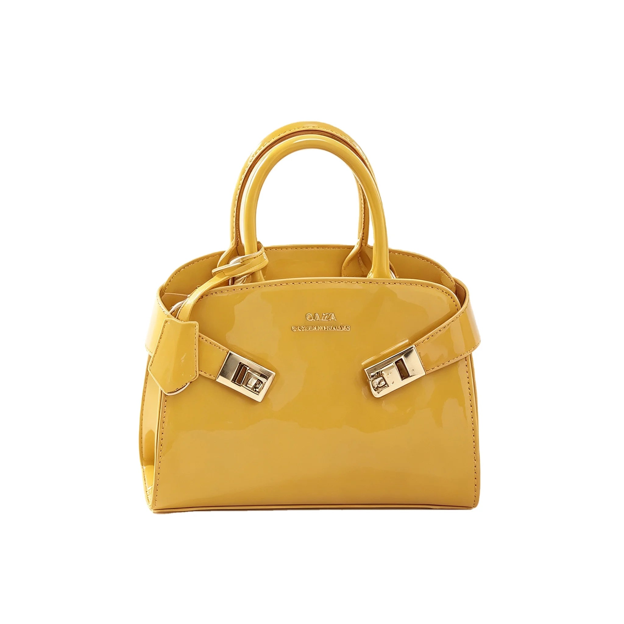 Wholesale Luxury Patent Leather Women Handbags Fashion Glossy PU Ladies Belted Shoulder Bag Trendy Shiny Tote Bags
