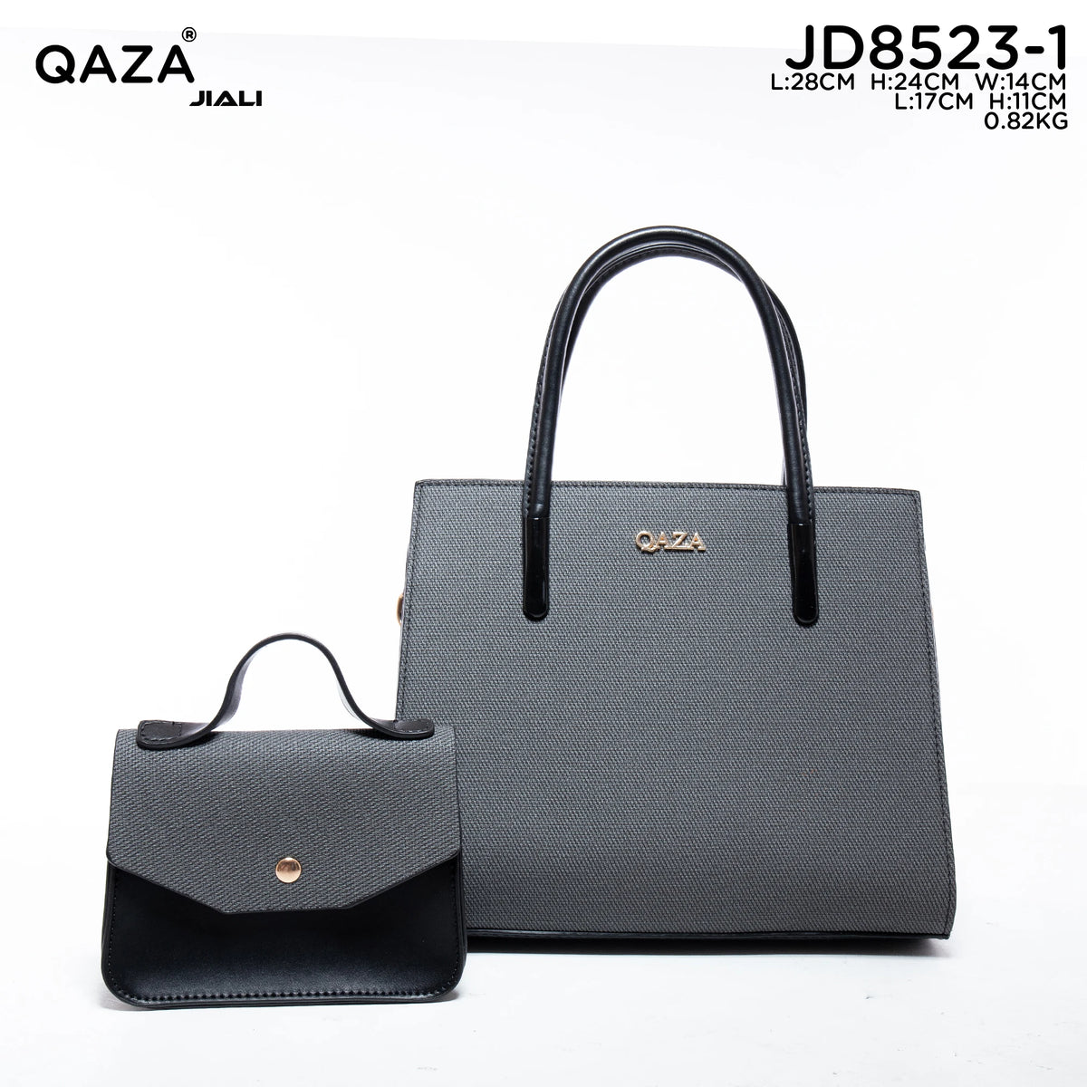 QAZA Women PU Leather Waterproof Flap Tote Shoulder Handbag