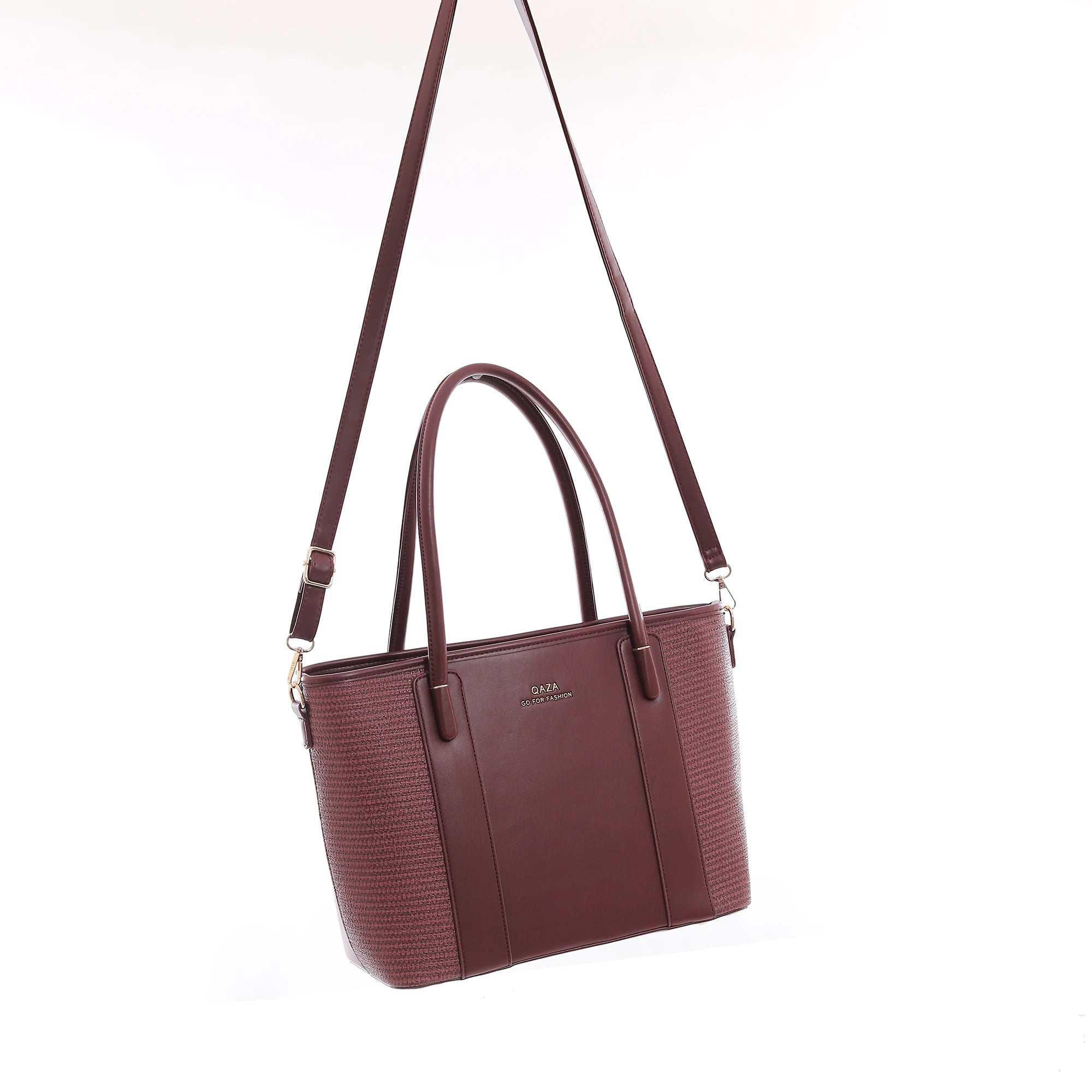 QAZA ED0401-1 Women PU Leather Crocodile Pattern Tote Bag Set