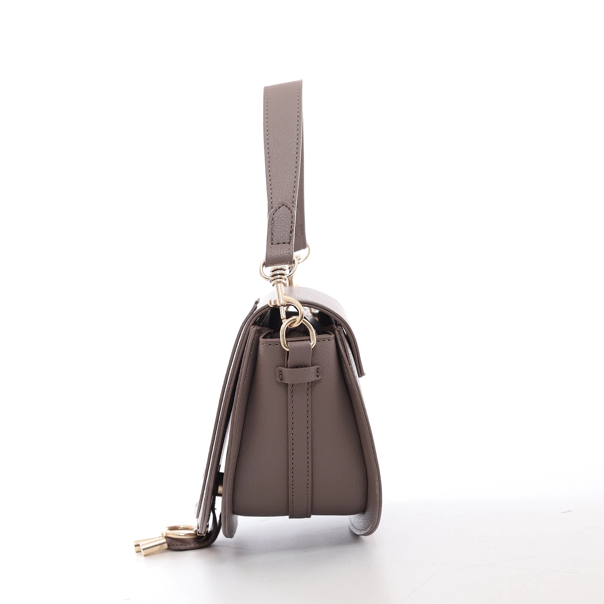 QAZA JD444 Women PU Leather Horseshoe Stitching Saddle Crossbody Bag