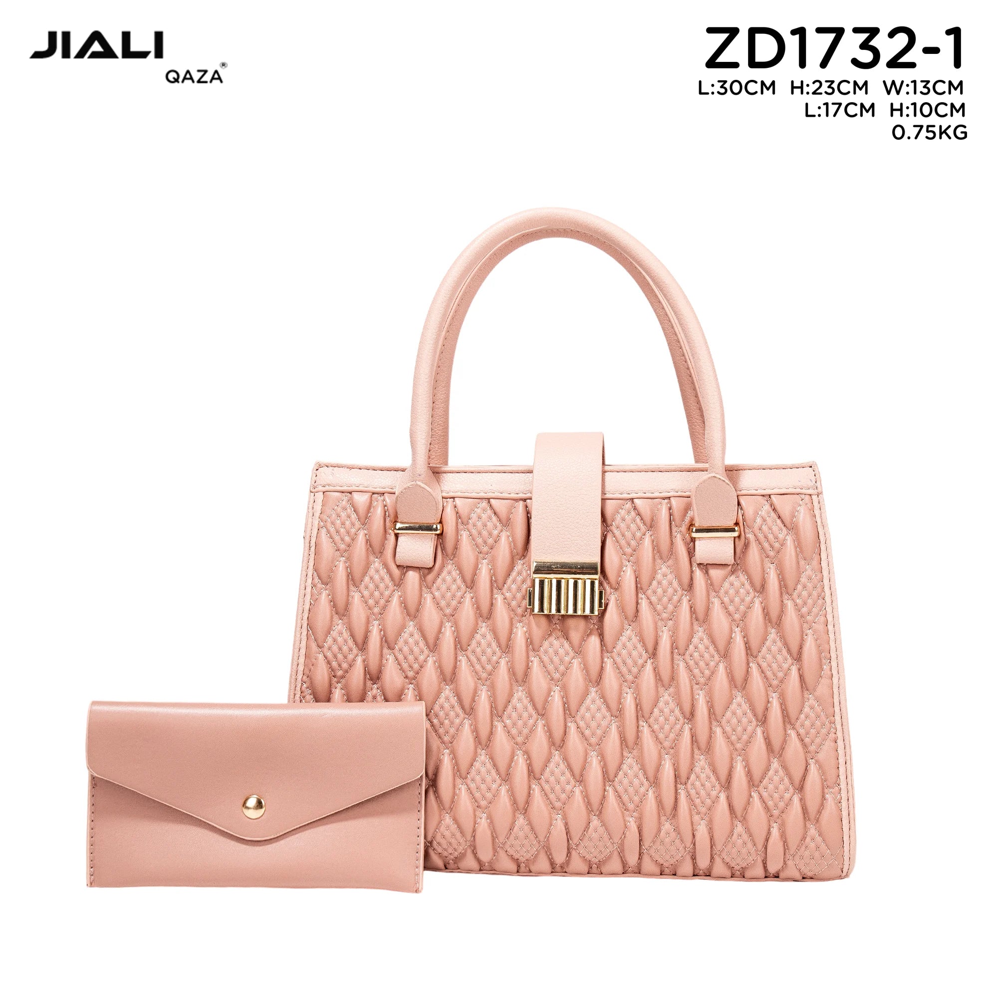 QAZA ZD1732-1 Women PU Leather Lichee Pattern Crossbody Handbag