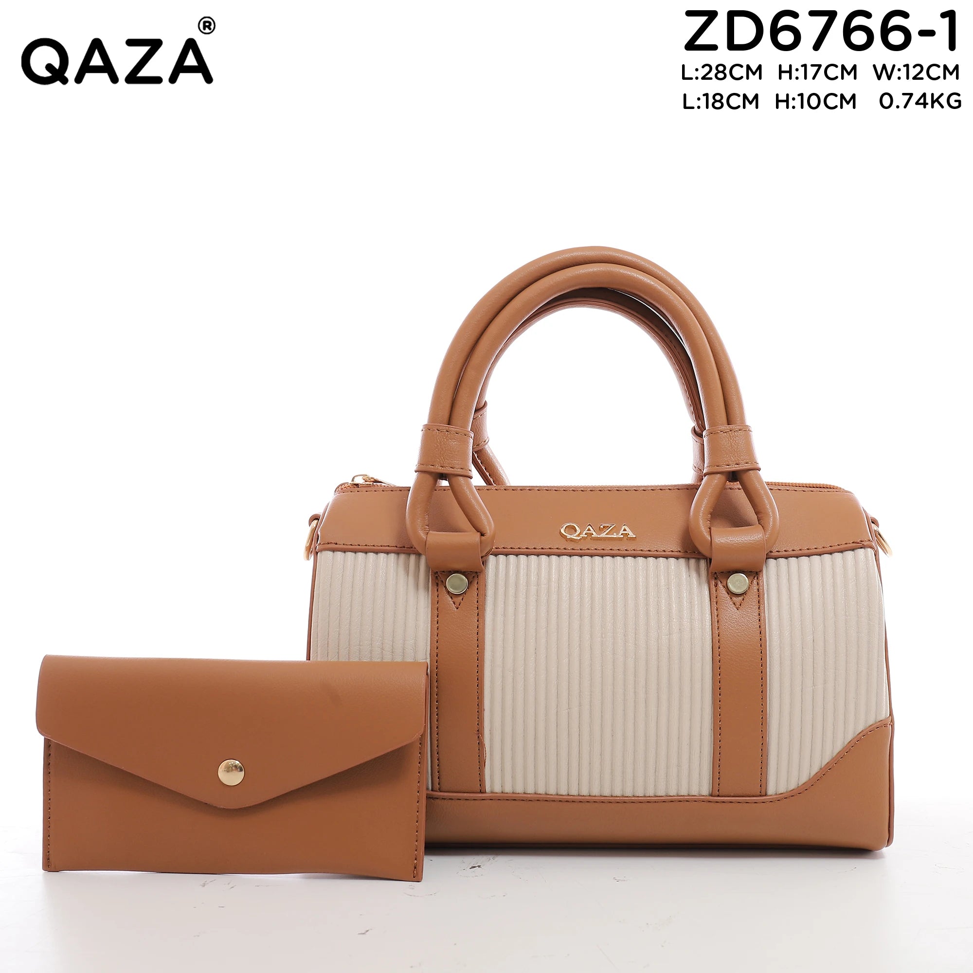QAZA ZD6766-1 Women PU Leather Saddle Crossbody Shoulder Handbag
