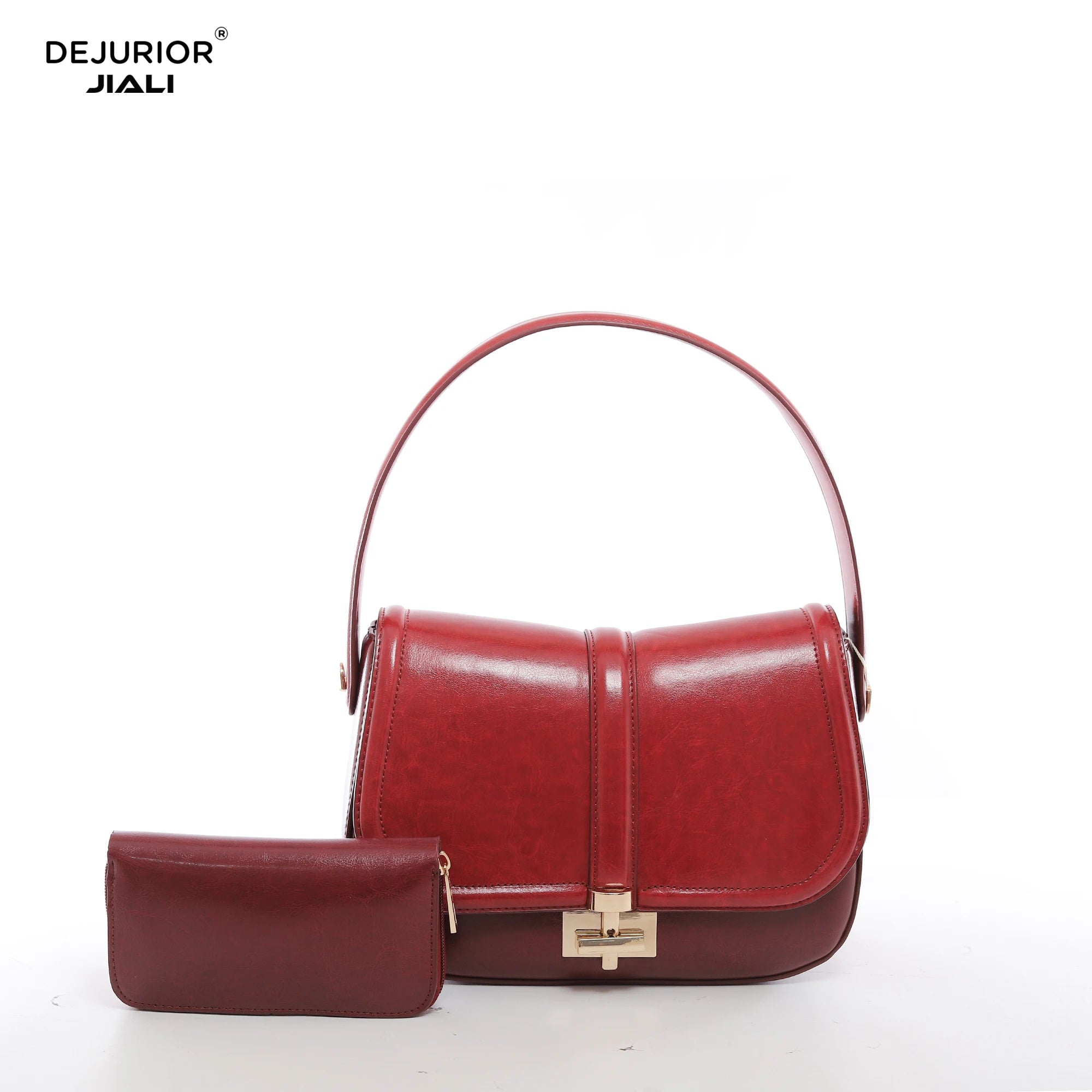 QAZA ZD1781-1 Women PU Leather Vintage 2-in-1 Shoulder Crossbody Bag