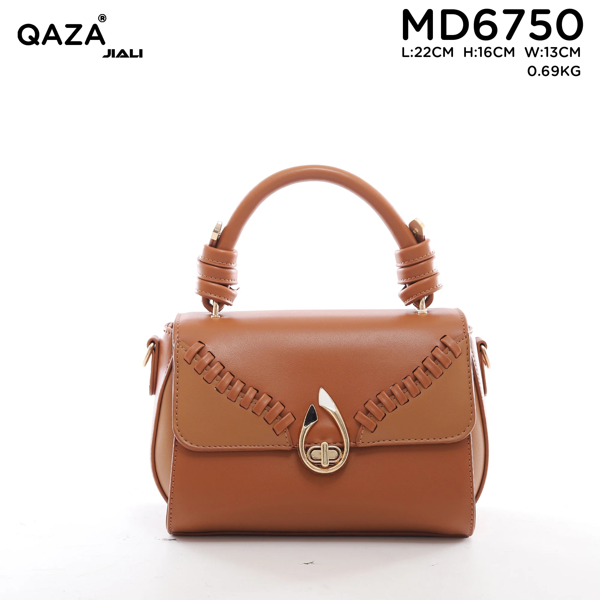 QAZA Women PU Leather Vintage Flap Shoulder Handbag