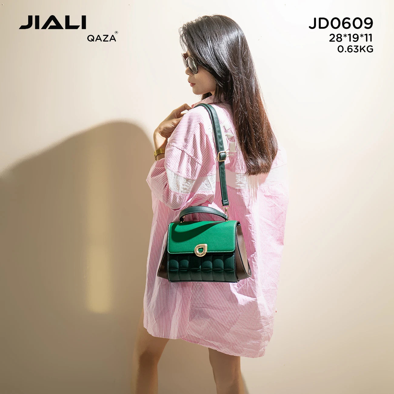 QAZA Women PU Leather Waterproof Flap Shoulder Handbag