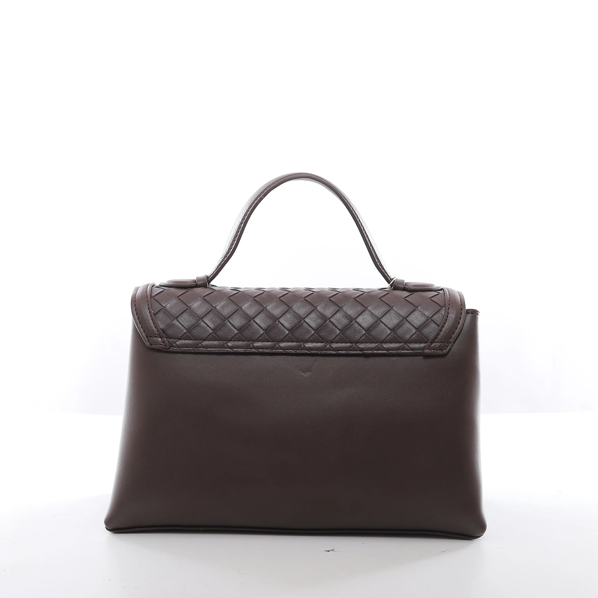 QAZA JD3728-1 Women PU Leather Weave Bow Tote Bag Set