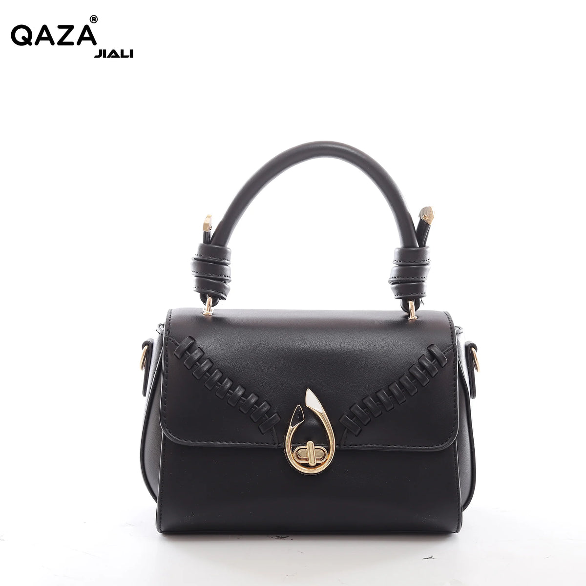 QAZA Women PU Leather Vintage Flap Shoulder Handbag