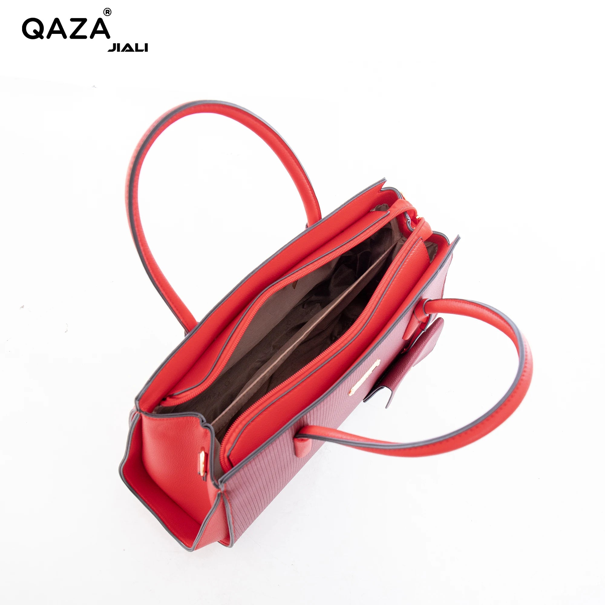 QAZA TR0261 Women PU Leather Crocodile Pattern Tote Bag Set