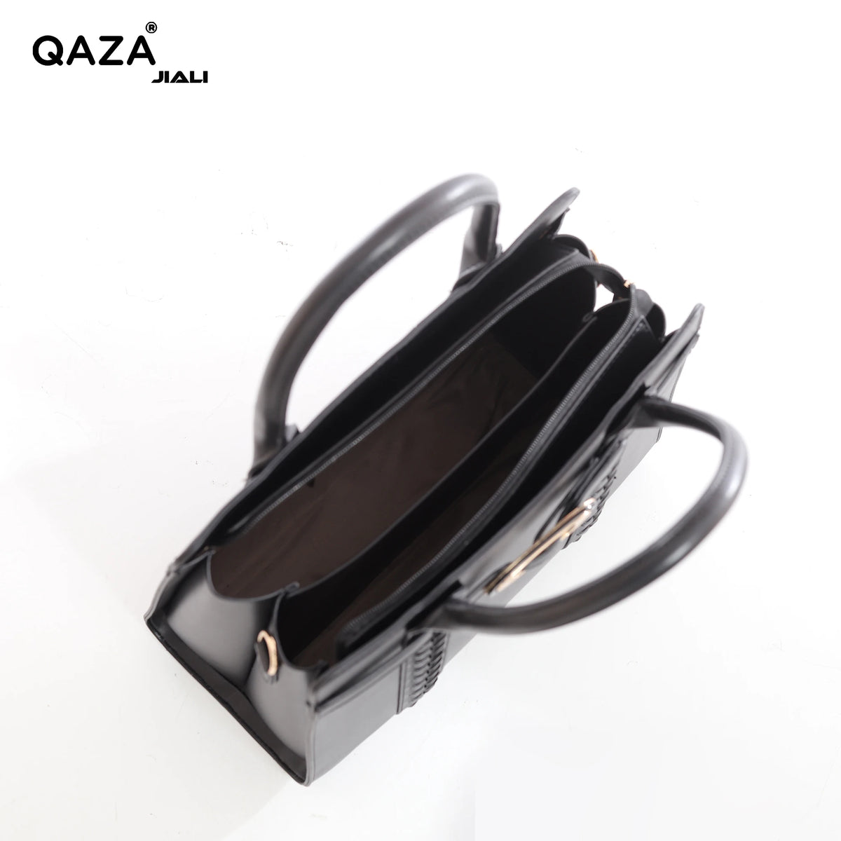 QAZA Women PU Leather 3-in-1 Large Capacity Tote Shoulder Handbag Set