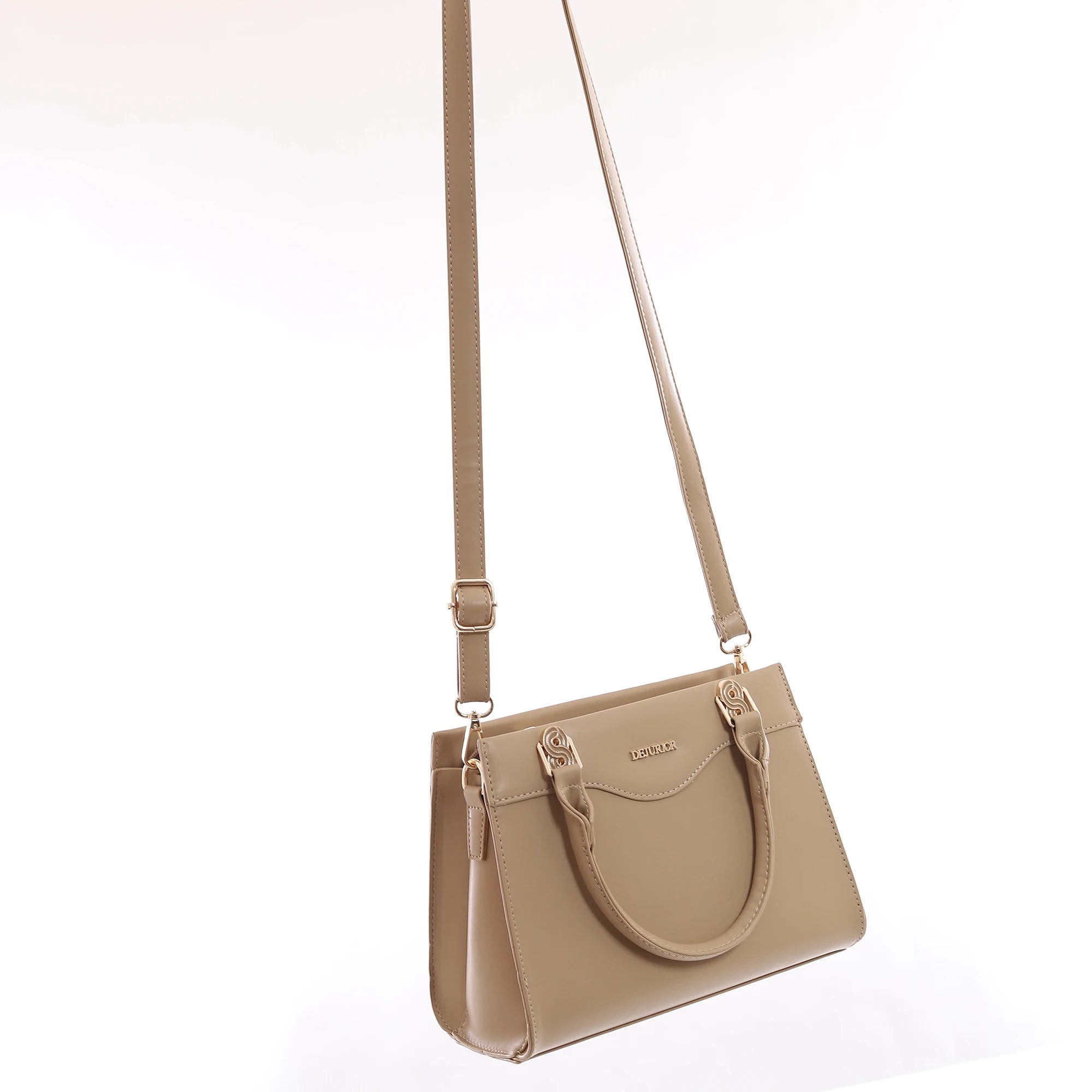 QAZA ZD8251 Women PU Leather Metal S-Buckle Tote Bag