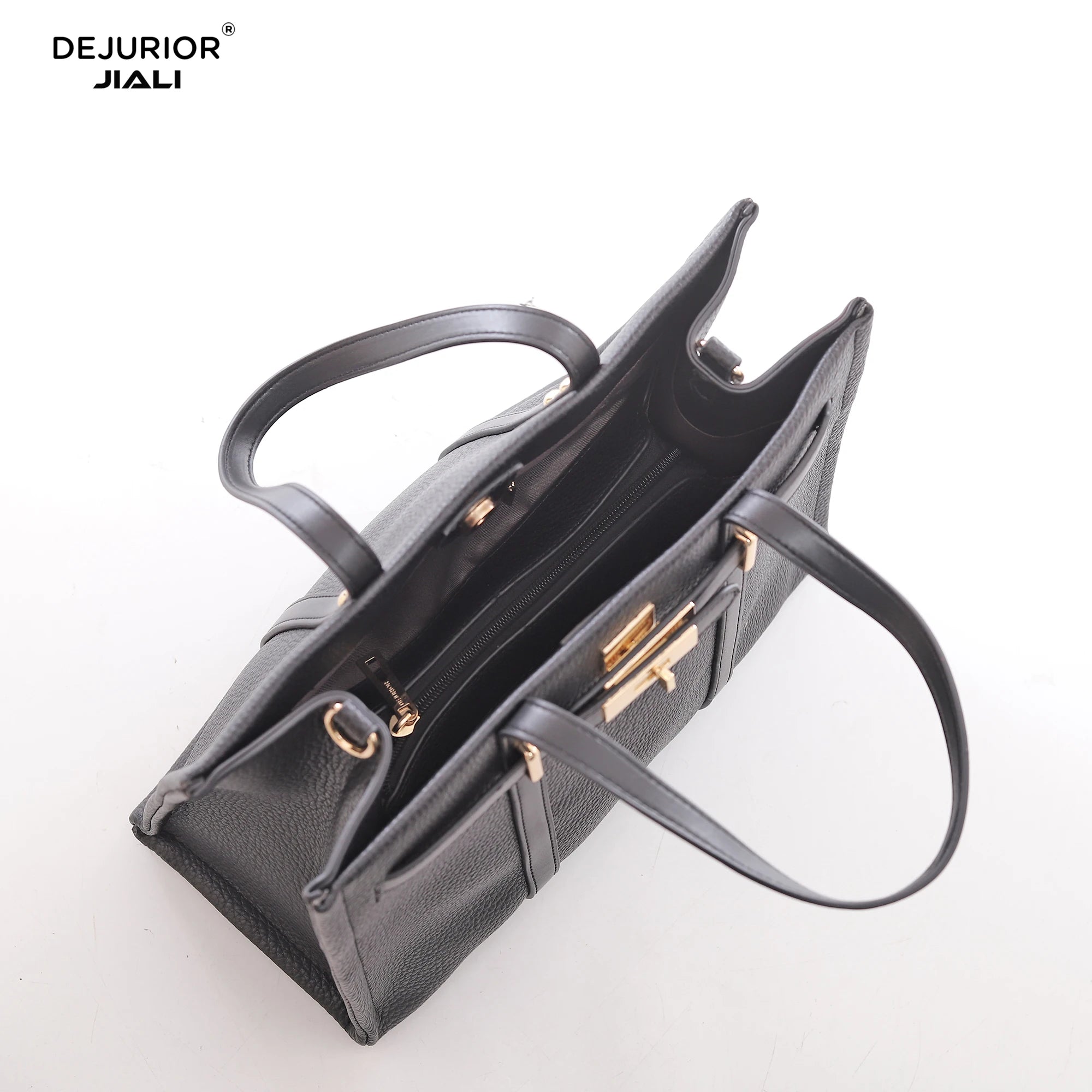 Women PU Leather Lychee Pattern 2-in-1 Tote Handbag Set