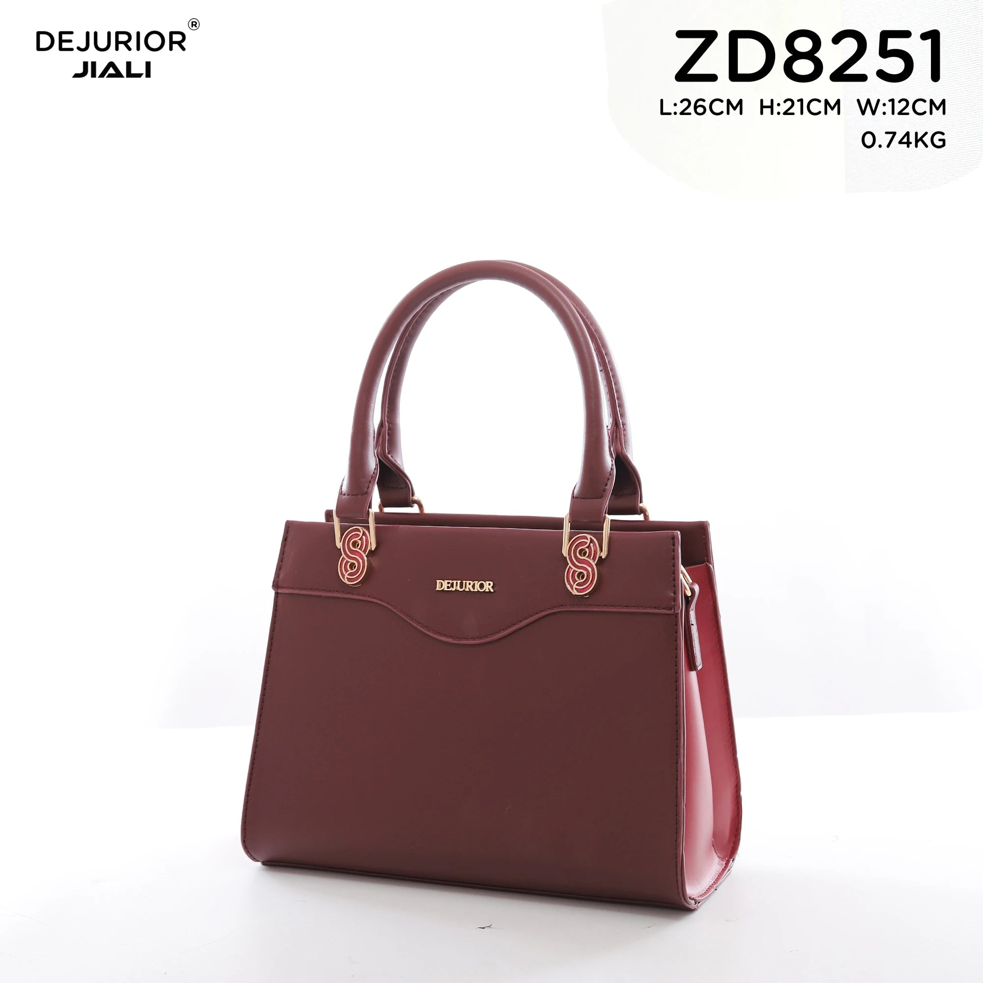 Women PU Leather Flap Handbag Structured Top Handle Crossbody Bag