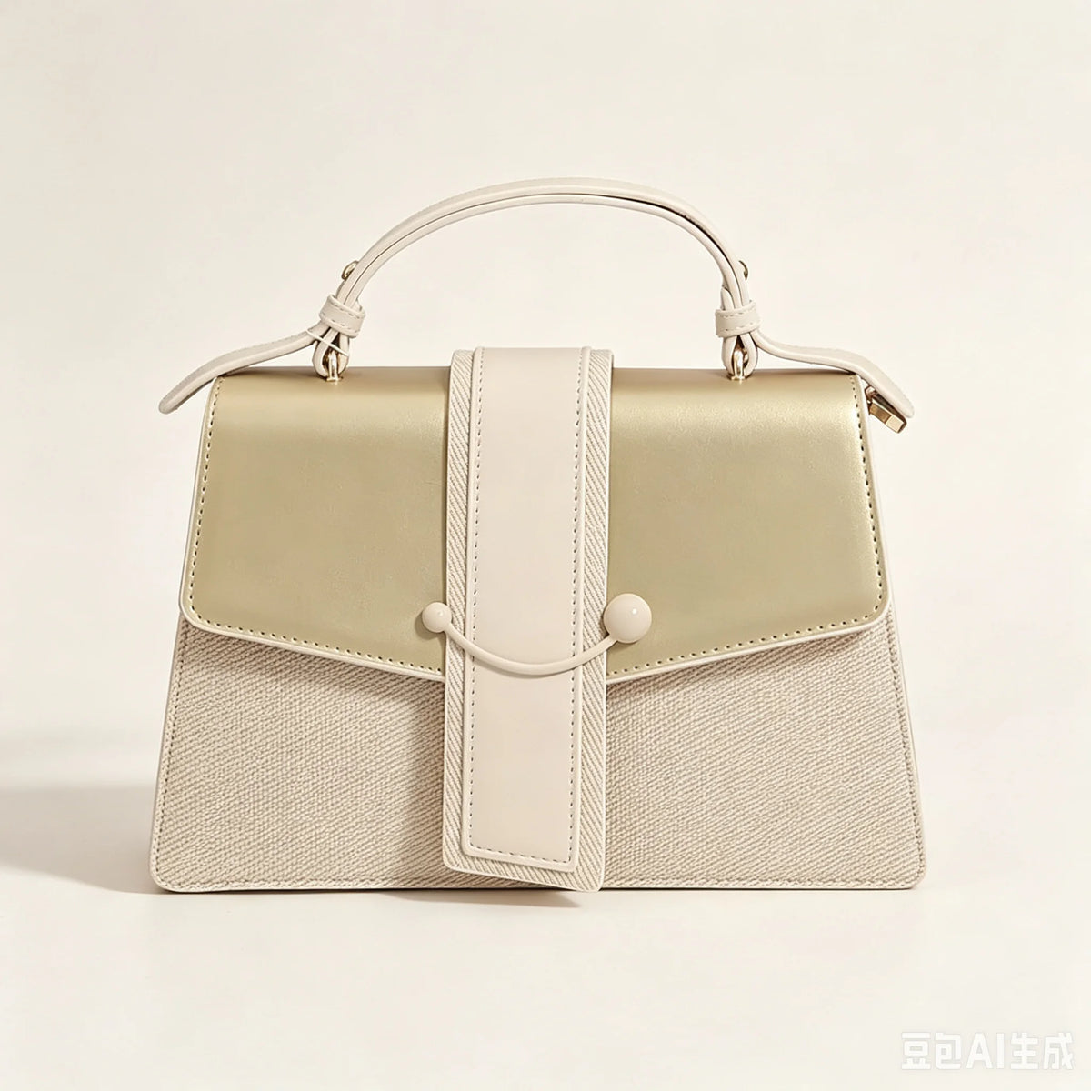 QAZA JD0291-1 Women PU Leather 2-in-1 Saddle Tote Handbag Set