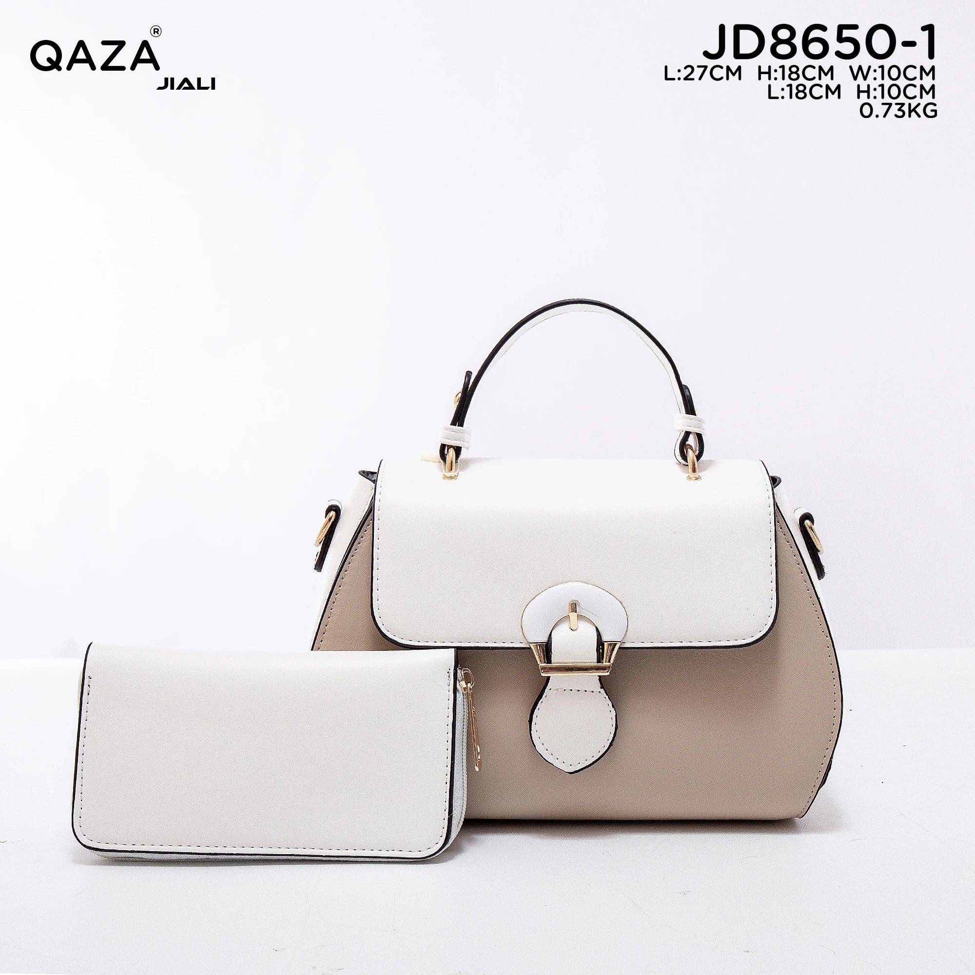 QAZA Women PU Leather 2-in-1 Lightweight Shoulder Messenger Handbag