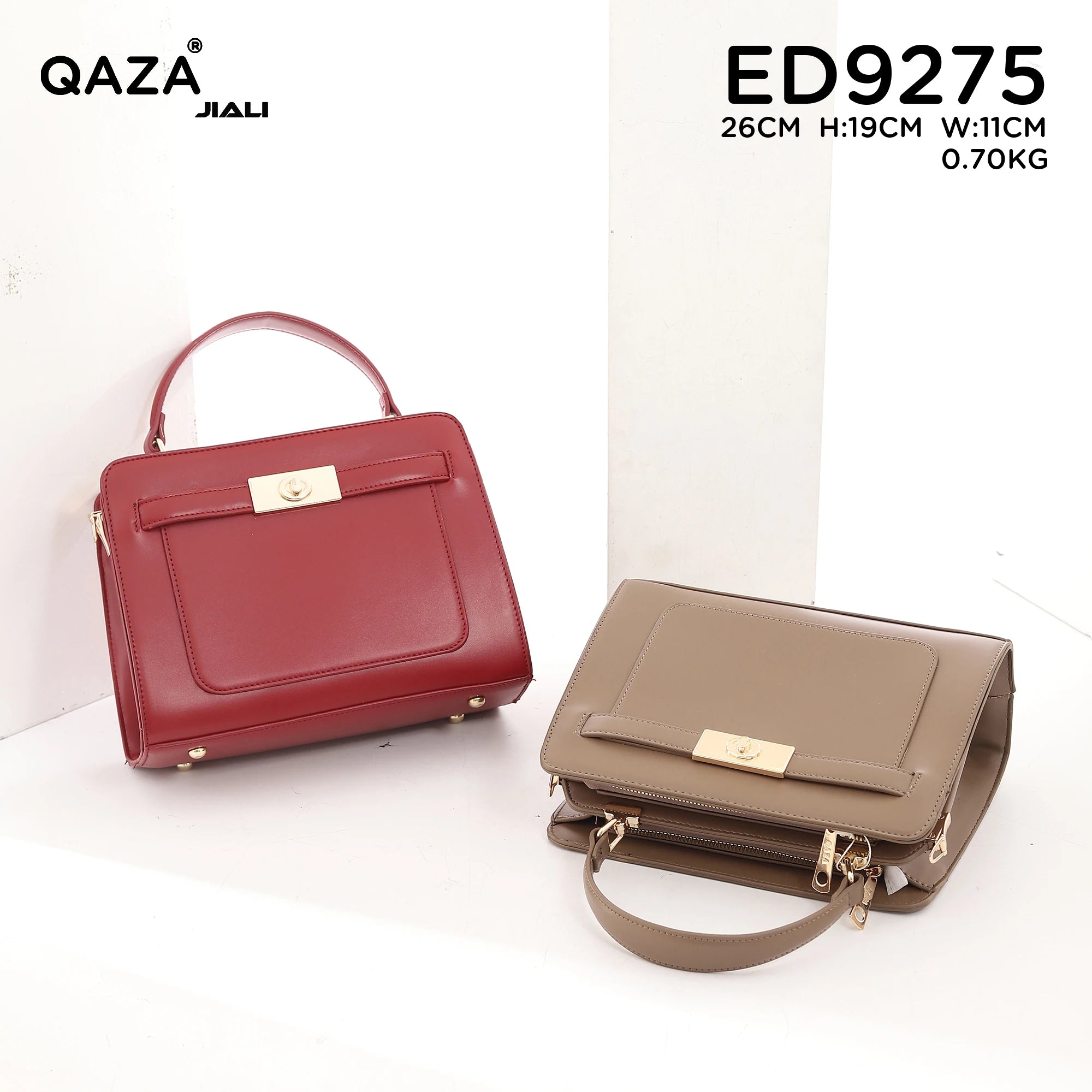 QAZA ED9275 Women PU Leather Casual Tote Bag Set