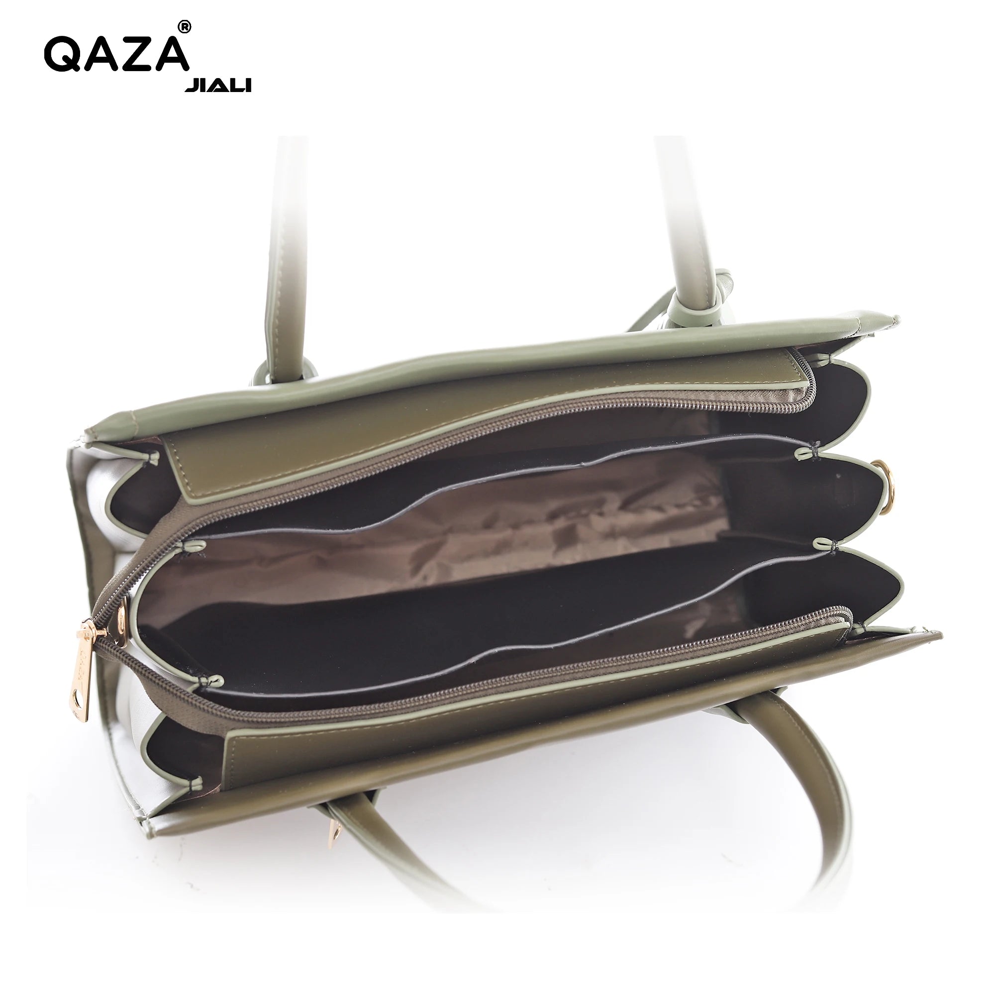 QAZA Women PU Leather 3-in-1 Tote Handbag Set