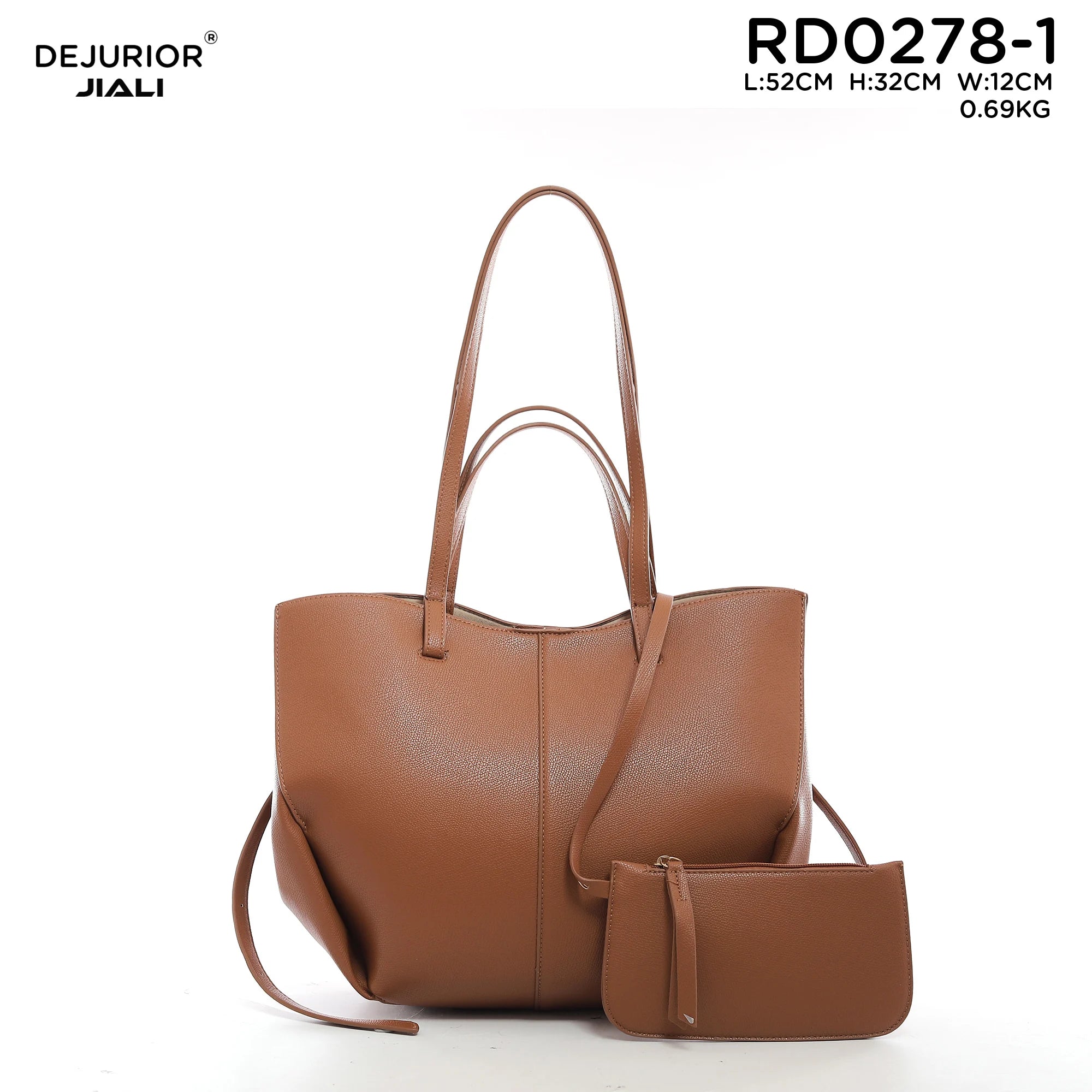 QAZA Women PU Leather Vintage Large Capacity Shoulder Tote Handbag