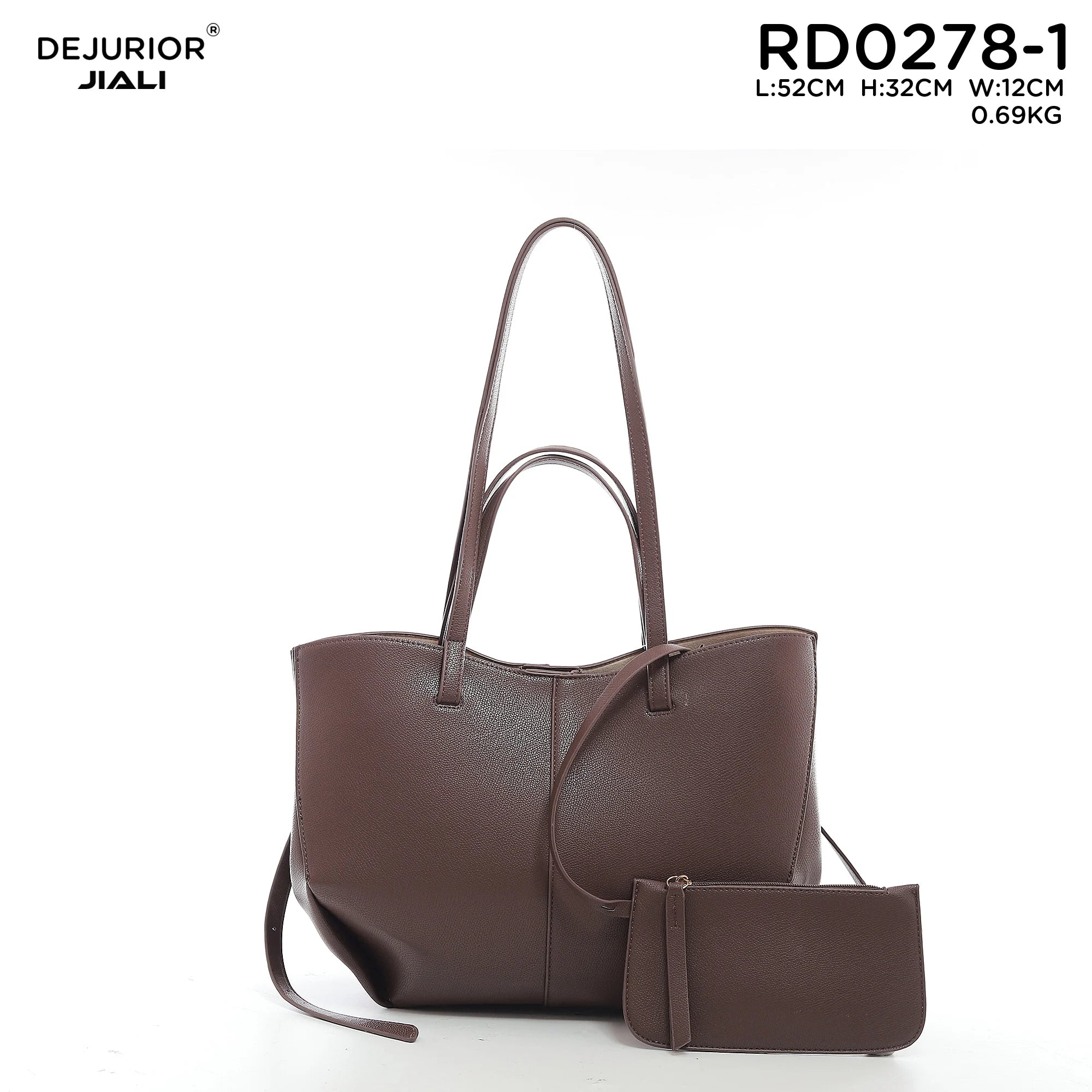 QAZA Women PU Leather Vintage Large Capacity Shoulder Tote Handbag
