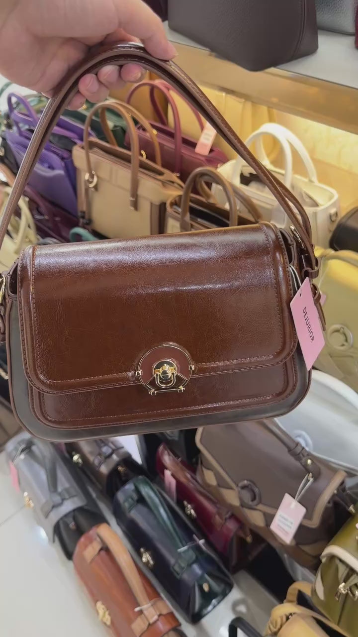 Women PU Leather Retro Pillow Crossbody Shoulder Bag JD6531-1