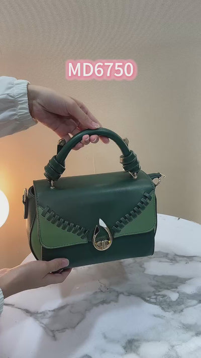 QAZA Women PU Leather Vintage Flap Shoulder Handbag