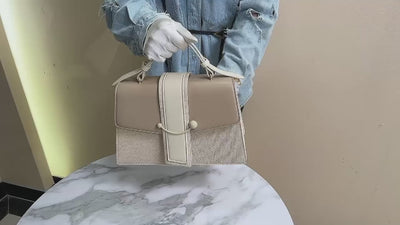 QAZA JD0291-1 Women PU Leather 2-in-1 Saddle Tote Handbag Set