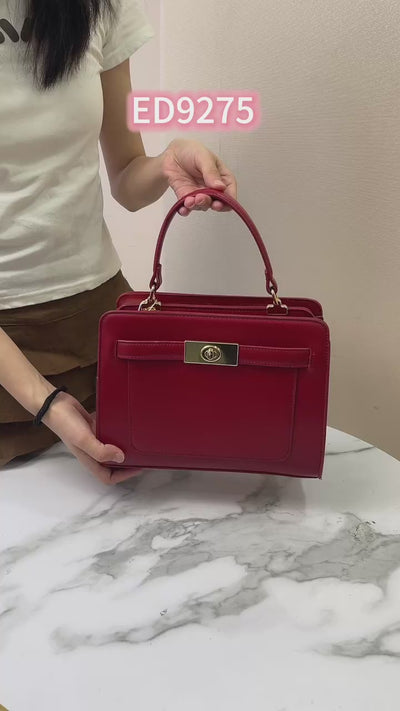 Women PU Leather Large Capacity Tote Shoulder Bag ED9275